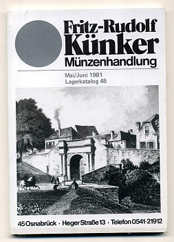 ФРИТЦ-РУДОЛЬФ КЮНКЕР КАТАЛОГ ФИКСИРОВАННЫХ ПРОДАЖ (LAGERKATALOG) 1981 МАЙ-ИЮНЬ, № 45 00-01-01-36
