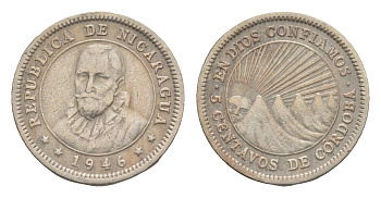 Никарагуа 5 сентаво 1946 KM 24.1 медно-никель 4640-946