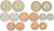 Босния и Герцеговина лот из 7 монет 2007-2013 5, 10, 20, 50 фенигов, 1, 2, 5 марок (2 монеты биметалл) UNC M76-20