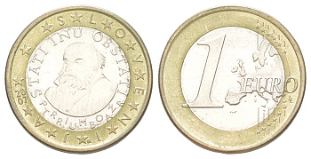 Словения 1 евро 2007 KM 74 биметалл UNC 4646-521