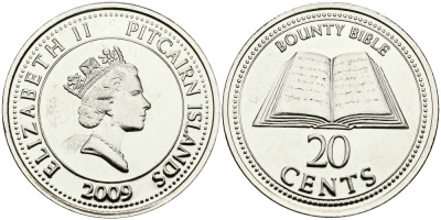ОСТРОВ ПИТКЕРН 20 ЦЕНТОВ 2009 KM NEW UNC 540-756