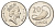 Фиджи 20 центов 1998 Елизавета II (1952-2022), китовый зуб KM 53a сталь плакированная никелем UNC 4698-1222
