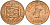 Гернси 2 пенса 1971 Елизавета II (1952-2022), ветряная мельница KM 22 бронза 4153-711