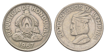Гондурас 50 сентаво 1967 KM 80 медно-никель 4663-736