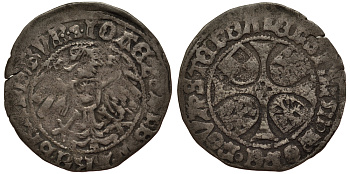 Силезия, Мюнстерберг-Эльс 1 грош XVI век Иоанн (1548-1565), вес 2,54 гр. серебро 1516-923