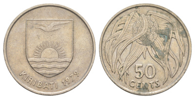 Кирибати 50 центов 1979 KM 6 медно-никель 4185-1226