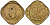 Британская Индия 1/2 анна 1942 Георг VI (1936-1952) KM 534b никель-латунь UNC 94-844