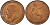 Великобритания 1 пенни 1915 Георг V (1910-1936) KM 810, Spink 4051 бронза 4593-144