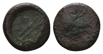 Боспорское Царство тетрахалк 220-210 года до н.э. Фанагория медь 4669-257