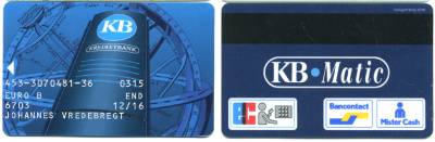 Нидерланды KB KREDITBANK до 12.2016 на имя JOHANNES VREDEBREGT 6300-47-4-2