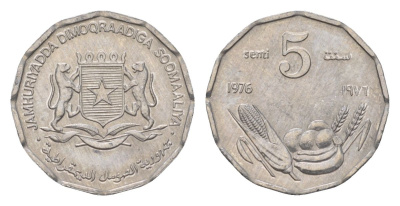 Сомали 5 центов 1976 KM 24 алюминий UNC 4627-729