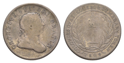 Демерара и Эссекибо 1 гульден 1809 KM 6 серебро 00-903-46