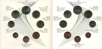 Словения евронабор из 8 монет в буклете 2007 Франце Прешерн, официальный набор, в буклете  биметалл  UNC  7-6-1-09