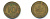 ФРГ 10 ПФЕННИГОВ 1950 D KM 108, J.383 сталь плакированная латунью 83-134