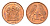 ЮАР 1 цент 1998 герб, капские воробьи KM 170 сталь плакированная медью UNC 4694-225
