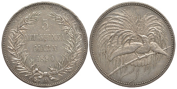 Германская Новая Гвинея 5 марок 1894 J. 707, KM 7 серебро 10-010-35