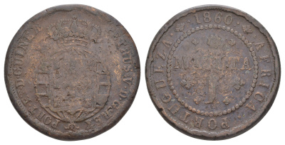 Ангола 1 макута 1860 KM 59 медь 1524-942