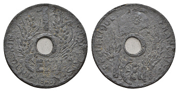 Французский Индокитай 1 сантим 1940 KM 24.2 цинк 4672-923