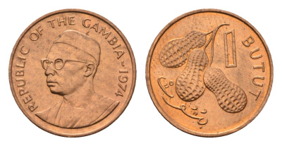 Гвинея 1 бутут 1974 KM 8 бронза UNC 4649-934