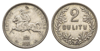 Литва 2 лита 1925 год-тип KM 77 серебро 51-717