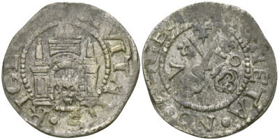 ЛИВОНИЯ, РИГА 1 ШИЛЛИНГ 1570 серебро 99-1035