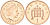 Великобритания 1 пенни 1998 Елизавета II (1952-2022) KM 986, Spink 4710 (B5) сталь плакированная медью UNC 4588-553
