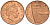 Великобритания 1 пенни 2009 Елизавета II (1952-2022) KM 1107, Spink B6 сталь плакированная медью 4609-661