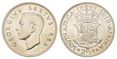 ЮАР 2 1/2 шиллинга 1952 KM 39.2 серебро PROOF-LIKE 650-215