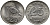 Индонезия 25 рупий 1971 венценосный голубь KM 34 медно-никель UNC 4387-652