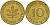 ФРГ 10 пфеннигов 1987 G J. 383, KM 108 сталь плакированная латунью    4603-546