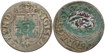 Польша 3 полкера (3 полторака - 1 крейцер) ND (1620-1627) Сигизмунд III Ваза (1587-1632) KM 41 серебро 4158-1133