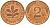 ФРГ 2 пфеннига 1995 G J.381a, KM 106a сталь плакированная медью    4598-938
