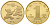 Китай 1 юань 2013 год змеи KM 2080 латунь  UNC  M66-12