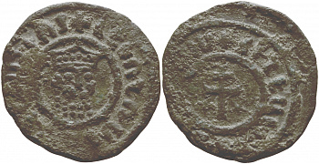 Киликийская Армения танк 1198-1219 Левон I 7,04 гр very fine Nerc. 308 медь 1073-1-2-5