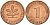 ФРГ 1 пфенниг 1979 G KM 105, J. 380 сталь плакированная медью    4598-564