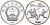 Китай 10 юаней 1993 футбол, три игрока KM 521 серебро PROOF 04-312-12