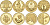 Нидерланды набор из 4 медалей в бархатной книге 2003 рождение принцессы Катарины-Амалии бронза PROOF 5-6-2-04