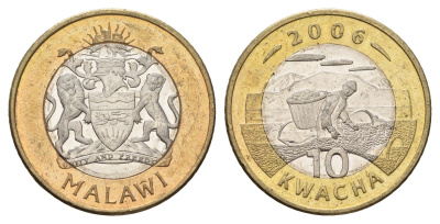 Малави 10 квач 2006 год-тип KM 58 биметалл UNC 4661-214