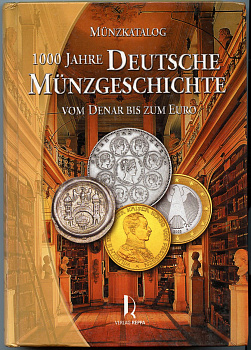 Германия книга "1000 Jahre Deutsche Munzgeschichte. Vom Denar bis zum Euro" 2003 1000 Лет истории немецкого монетной чеканки. От денария до евро, 544 страницы, в твердом переплете   бумага   00-01-19-06