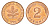 Германия 2 пфеннига 1996 D KM 106a, J.381a сталь плакированная медью UNC 4630-1243