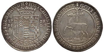 Штольберг-Штольберг 2/3 талера 1739 IIG KM 13 серебро 00-815-64