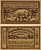 БАДЕЦ, ГЕРМАНИЯ 50 ПФЕННИГОВ 1918 НОТГЕЛЬД, ЗЕМЛЯ САКСОНИЯ-АНХАЛЬТ, 1 СЕНТЯБРЯ 1918, СВИНЬЯ С ПОРОСЯТАМИ ARNOLD KELLER 59.1 бумага 7551-42-3-2