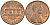 США 1 цент 1970 D, Линкольн KM 201 медь цинк 4115-863