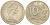 Австралия 10 центов 1974 Елизавета II (1952-), птица лирахвост KM 65 медно-никель 3457-644
