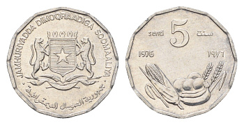 Сомали 5 центов 1976 KM 24 алюминий UNC 4682-634
