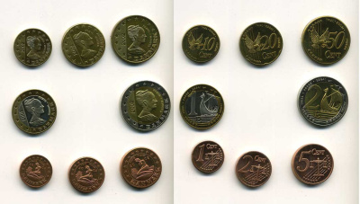 Дания евронабор из 8 монет 2002 в оригинальной коробке, с сертификатом, PROBA, пробники    PROOF  5-4-6-12