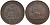 Испания 5 сентимо 1870 ОМ, лев со щитом KM 662 (Y53) медь 28-542