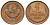 СССР 1 копейка 1983 Y 126a, Schon 75a латунь 4594-443
