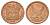 ЮАР 2 цента 1991 орел с рыбой KM 133 сталь плакированная медью UNC 4696-937