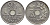 ДАНИЯ 25 ЭРЕ 1970 С; S, ФРЕДЕРИК IX (1947-1972) KM 855.1 медно-никель 4398-957